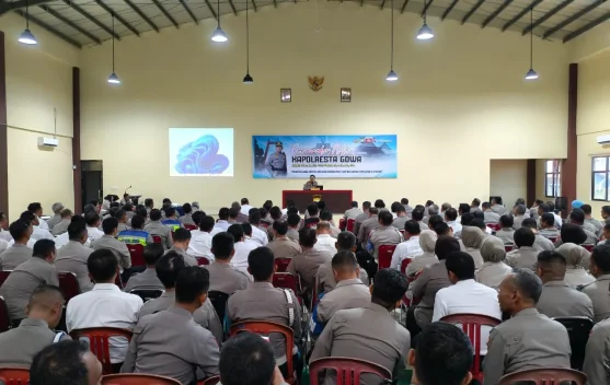 Kapolresta Gowa Paparkan Sembilan Commander Wish Pedoman Kinerja Personel