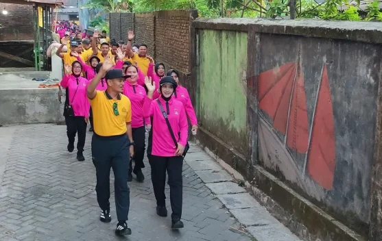 Polresta Gowa Semarakkan HUT RI dengan Olahraga Bersama