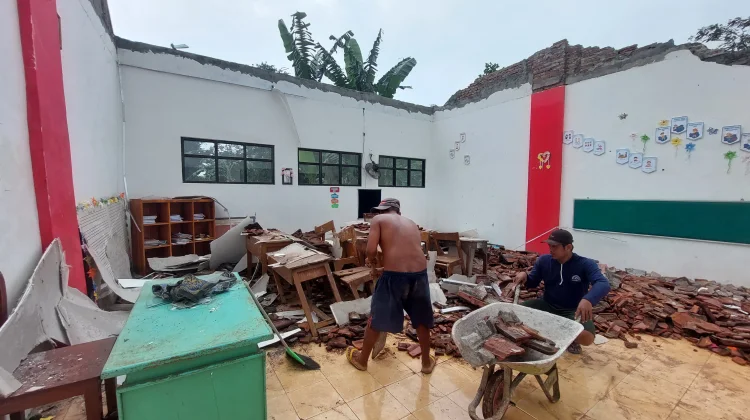 Gedung SDN Pamatan 2 Ambrol, Disdikdaya Siapkan Perbaikan