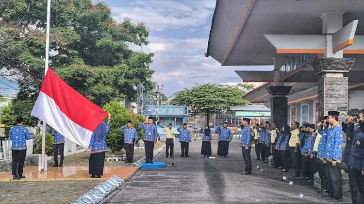 Upacara Hari Kesadaran Nasional LPP RRI Malang Berlangsung Khidmat
