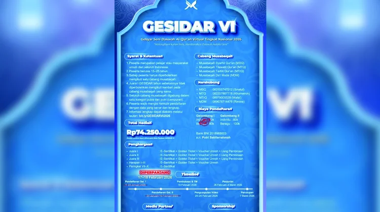 Gesidar VI Hadirkan Lomba Dakwah Al-Qur’an Nasional
