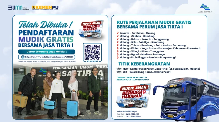 Perum Jasa Tirta I Kembali Gelar Mudik Gratis, Sinergi BUMN 2026