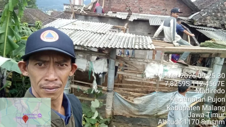 Rumah Warga Pujon Kabupaten Malang Rusak Diterjang Angin