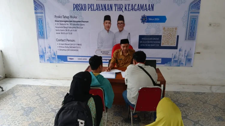 Jelang Idulfitri, Posko THR Disnaker Kabupaten Pasuruan Kedatangan Pekerja