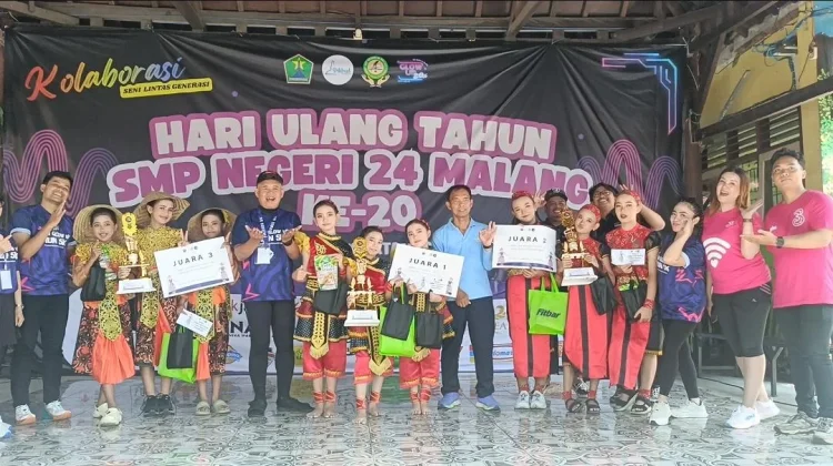 SMPN 24 Malang Rayakan Dua Dekade dengan Pesta Warna dan Kreativitas