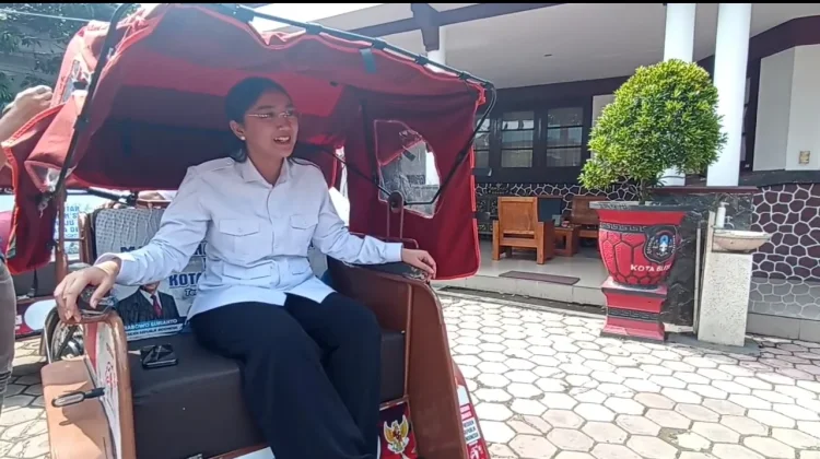 Hemat BBM, Pemkot Blitar Ajak ASN Naik Becak