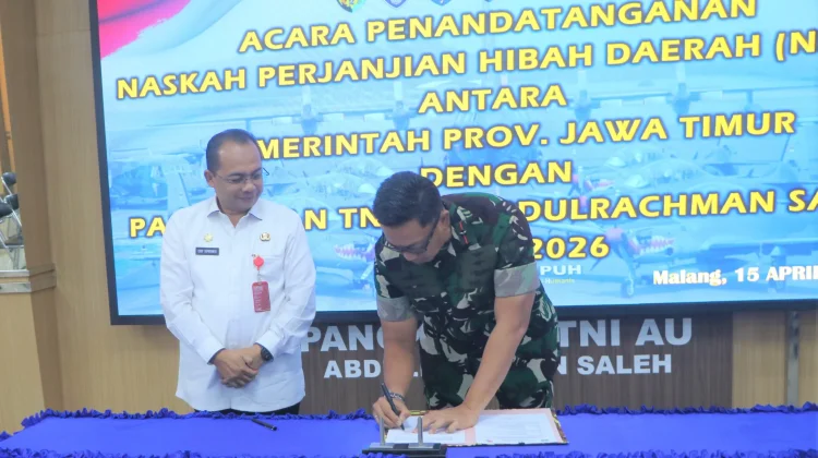 Lanud Abd Saleh dan Pemprov Jawa Timur Teken Naskah Hibah Daerah 2026