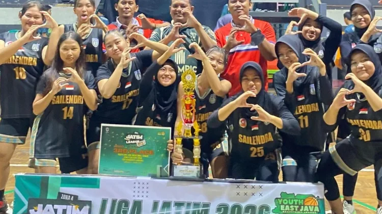 Tim Basket Sailendra Tongas Raih Juara 3 Kejurprov Jatim Zona 4