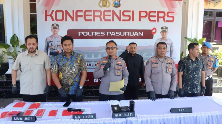 Polres Pasuruan Tangkap 5 Pelaku Penambangan Illegal di Purwosari