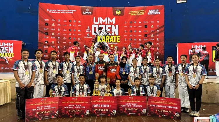 BKC Jatim Juara Umum Rektor Cup Open Karate Championship 2026