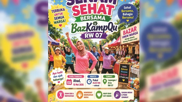 BazKampQu Sudimoro Gelar Senam Sehat Bersama Warga
