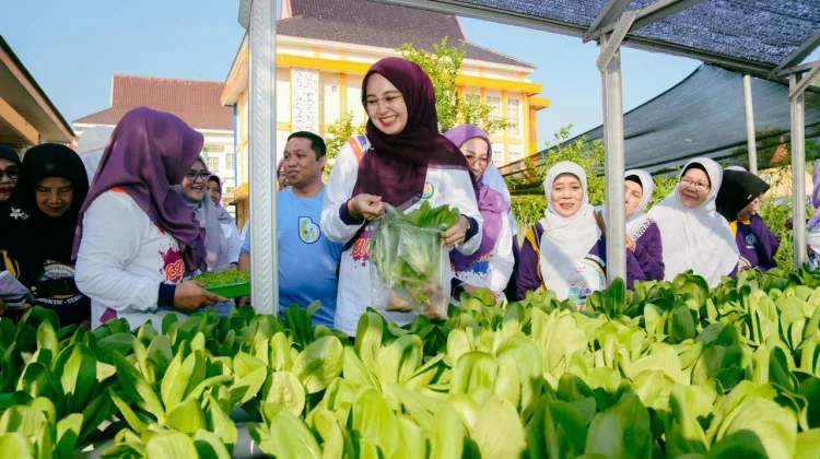 Ratusan Lansia RSUD Grati Diajak Panen Ikan dan Sayur hingga Lomba Hias Makanan