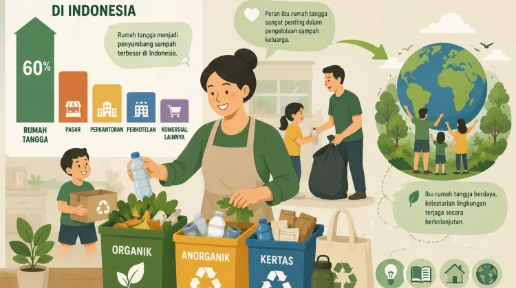 Rumah Tangga Dominasi Sumber Sampah Nasional