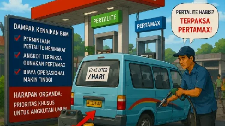 Organda Khawatir Kelangkaan Pertalite Paksa Angkot Beralih ke Pertamax