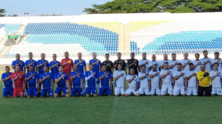 Laga Persahabatan Polres Malang vs Tim Wartawan JPM Banjir 7 Gol