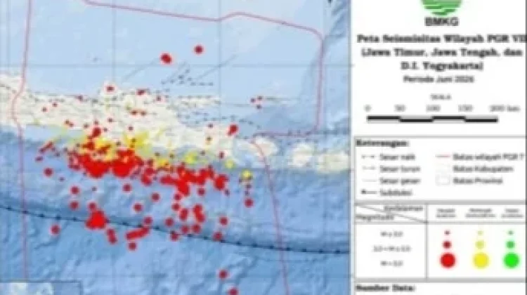 Juni 2026, Jatim Diguncang 698 Gempa Bumi