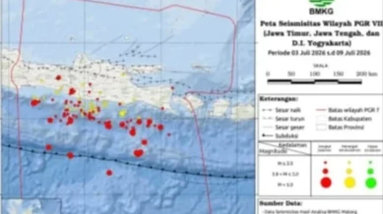 Sepekan, BMKG Catat 158 Gempa di Jatim Didominasi Gempa Dangkal