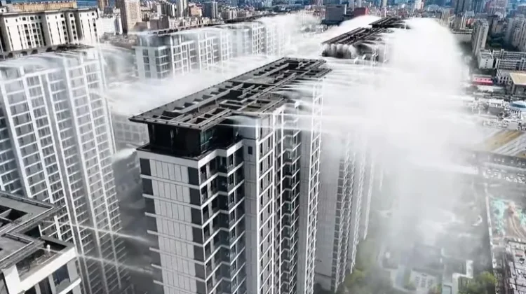 “Rooftop Rain” China Gunakan Hujan Buatan dari Atap Gedung Lawan Gelombang Panas