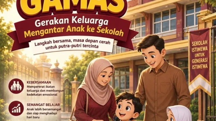 Jaga Psikologis,SD Insan Amanah Buat Gerakan Keluarga Mengantar Anak Sekolah