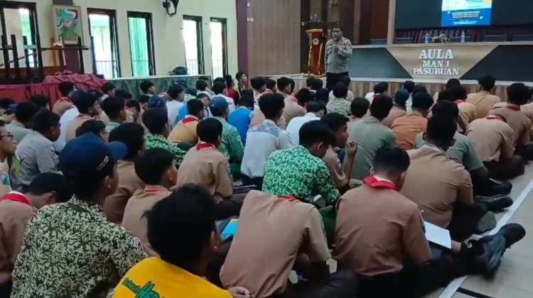 MPLS 2026, Polres Pasuruan Beri Pembekalan Siswa MA
