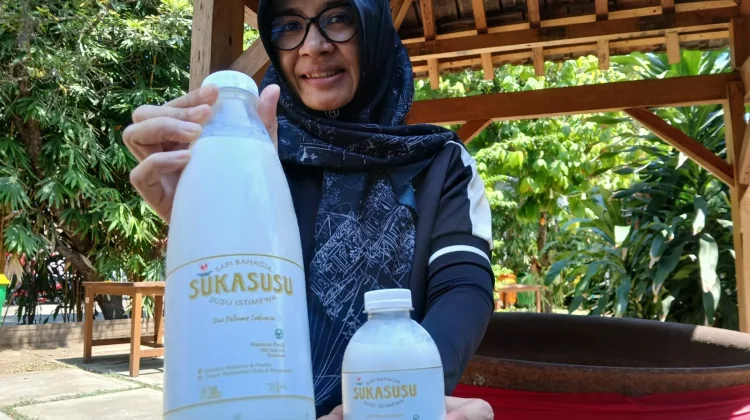 Ketua KUTT Suka Makmur, Evi Zainal Abidin Ajak Masyarakat Minum Susu Pasteurisasi