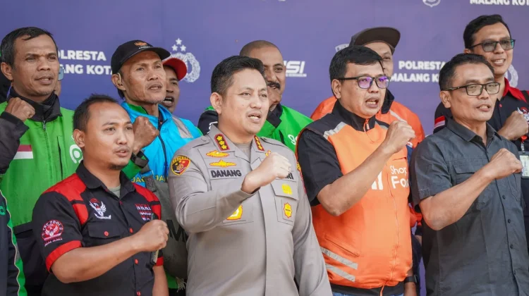 Kapolresta Malang Kota Gandeng Komunitas Ojol Jaga Kamtibmas