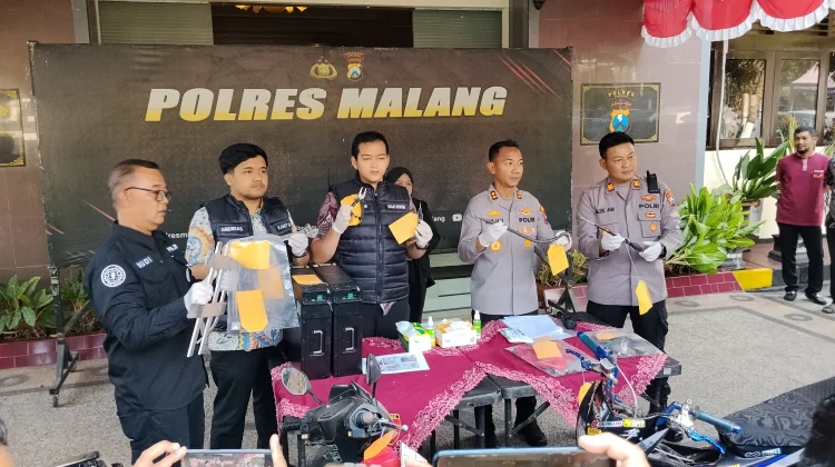 Polres Malang Bongkar Pencurian Baterai Tower 17 TKP, Kerugian Rp432 Juta