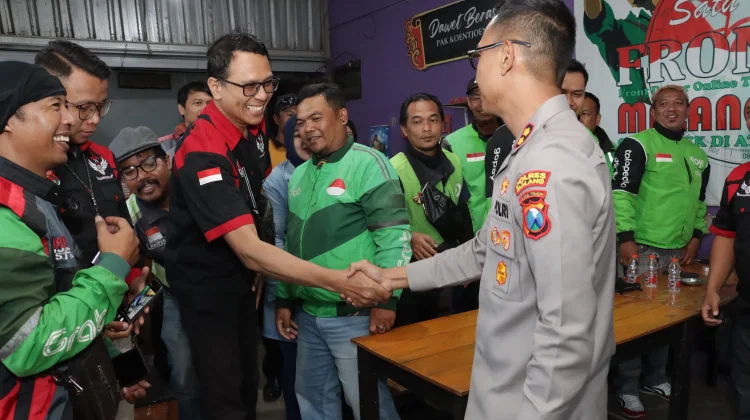 Kapolres Malang Ajak Driver Ojol Ikut Jaga Kamtibmas