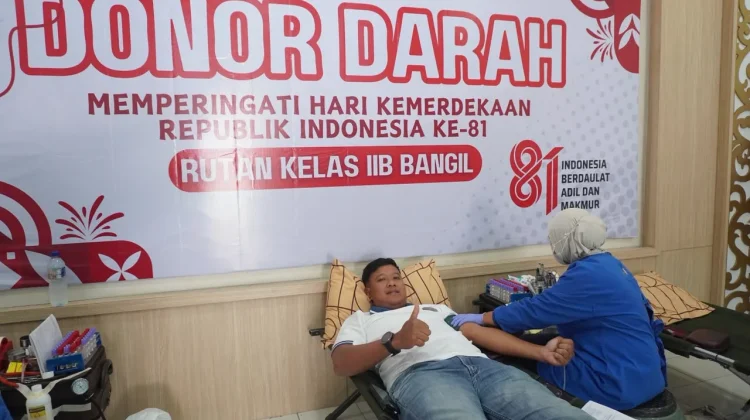 Semarak Kemerdekaan ke 81 RI, Rutan Bangil Gelar Aksi Donor Darah
