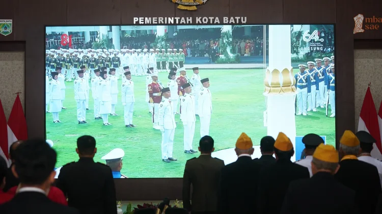 Wali Kota Batu dan Forkopimda Ikuti Upacara Detik-detik Proklamasi Secara Virtual