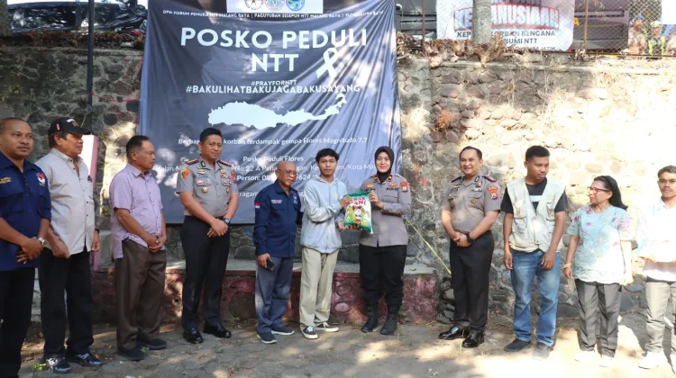 Polresta Malang Kota Salurkan Bantuan untuk Korban Bencana NTT