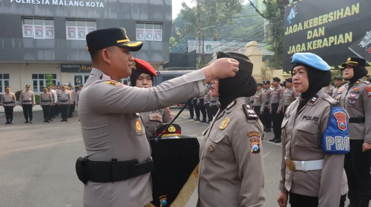 33 Tahun Mengabdi, Polwan Polresta Malang Kota Naik Pangkat