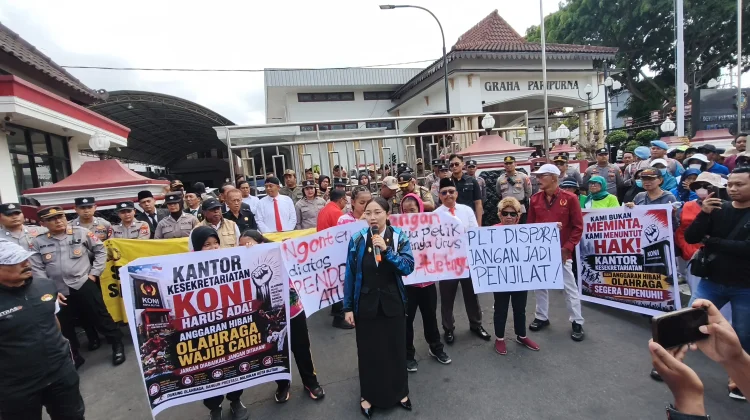 Gelar Aksi Damai, KONI Kota Blitar Desak Pemkot Segera Cairkan Dana Hibah