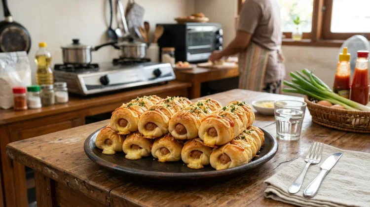 Roti Gulung Sosis Keju Praktis Cocok Buat Ide Jualan