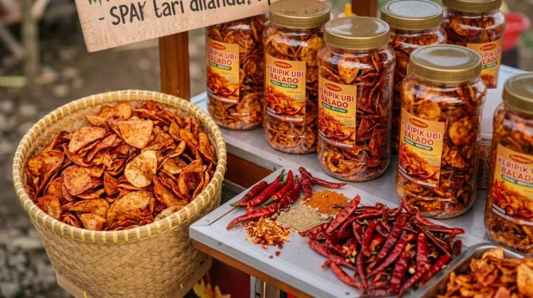 Keripik Ubi Balado Pedas Renyah Cocok untuk Ide Jualan