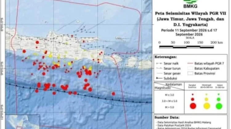 Tiga Gempa Dirasakan Warga Jawa Timur Selama Sepekan