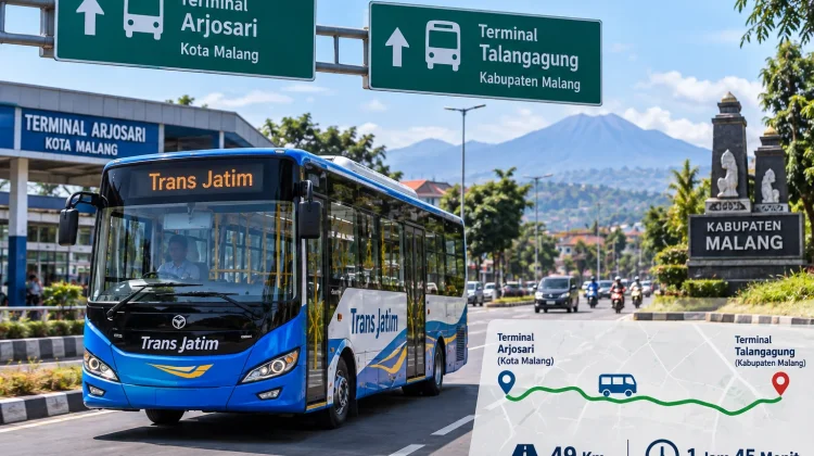 Ini Rute Trans Jatim Koridor 2: Tempuh 49 KM, Arjosari-Talangagung 1 Jam 45 Menit