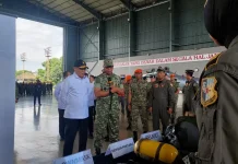 Menko Polkam Tinjau Kesiapan TNI AU di Lanud Abdulrachman Saleh