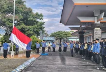 Upacara Hari Kesadaran Nasional LPP RRI Malang Berlangsung Khidmat