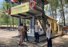 Polisi Patroli Pantai Serang, Jaga Wisata Pasca Lebaran