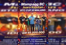 Mampang BC Ukir Kejutan Besar di BTC Bridge Open Malang 2026