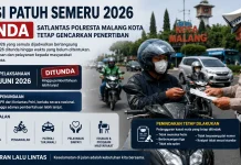 Operasi Patuh Semeru 2026 Ditunda, Polresta Malang Kota Tetap Gencar Penertiban