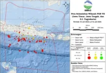 Gempa di Jawa Timur Capai 127 Kali pada Periode 10-16 Juli