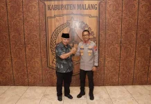 Kapolres Malang AKBP Rulian Syauri Silaturahmi Bupati Malang Sanusi