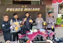 Polres Malang Bongkar Pencurian Baterai Tower 17 TKP, Kerugian Rp432 Juta