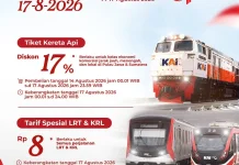 KAI Daop 7 Beri Diskon Tiket 17 Persen saat HUT RI