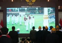 Wali Kota Batu dan Forkopimda Ikuti Upacara Detik-detik Proklamasi Secara Virtual