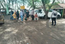 Polsek Panggungrejo Patroli Pantai Serang, Wisatawan Dihimbau Waspada
