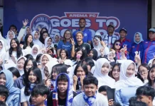 Ribuan Pelajar Sambut Arema FC Goes to School di SMAN 1 Kota Batu