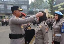 33 Tahun Mengabdi, Polwan Polresta Malang Kota Naik Pangkat